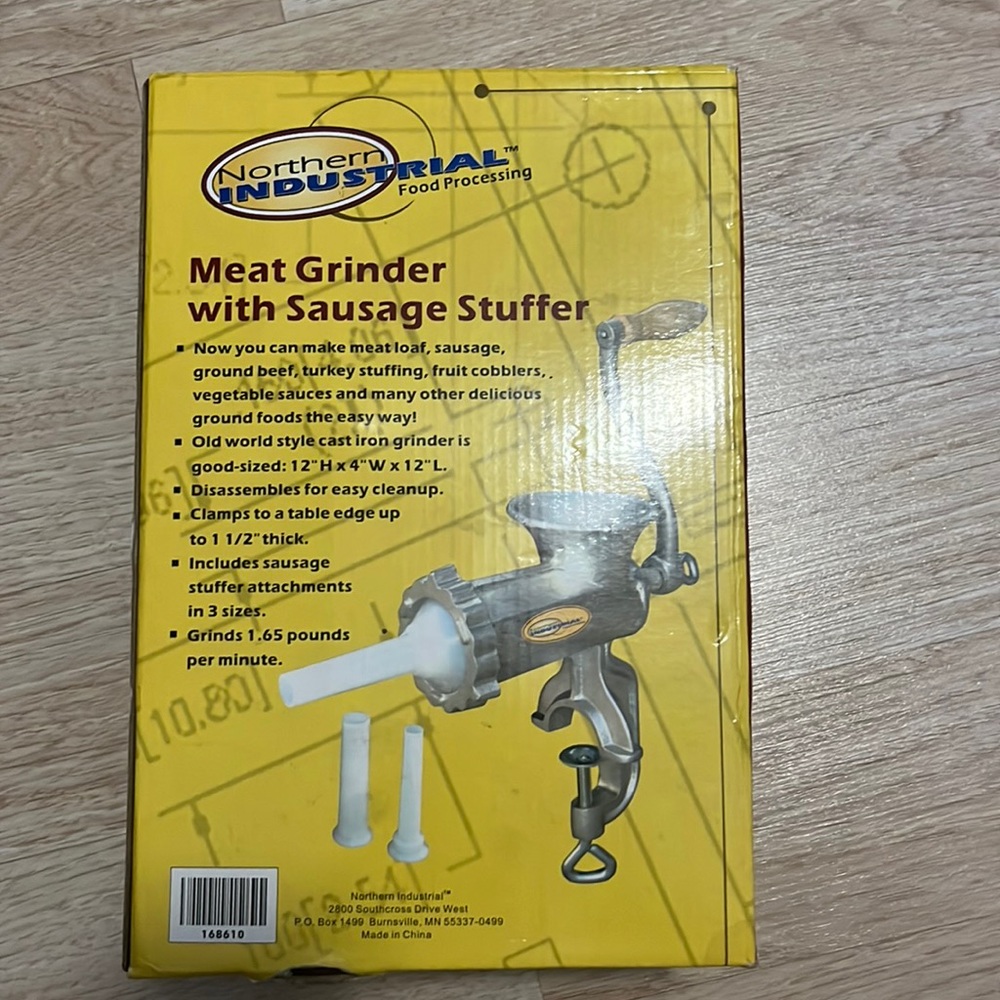 NEW NORTHERN EQUIPMENT MEAT GRINDER WITH SAUSAGE STUFFER MANUAL